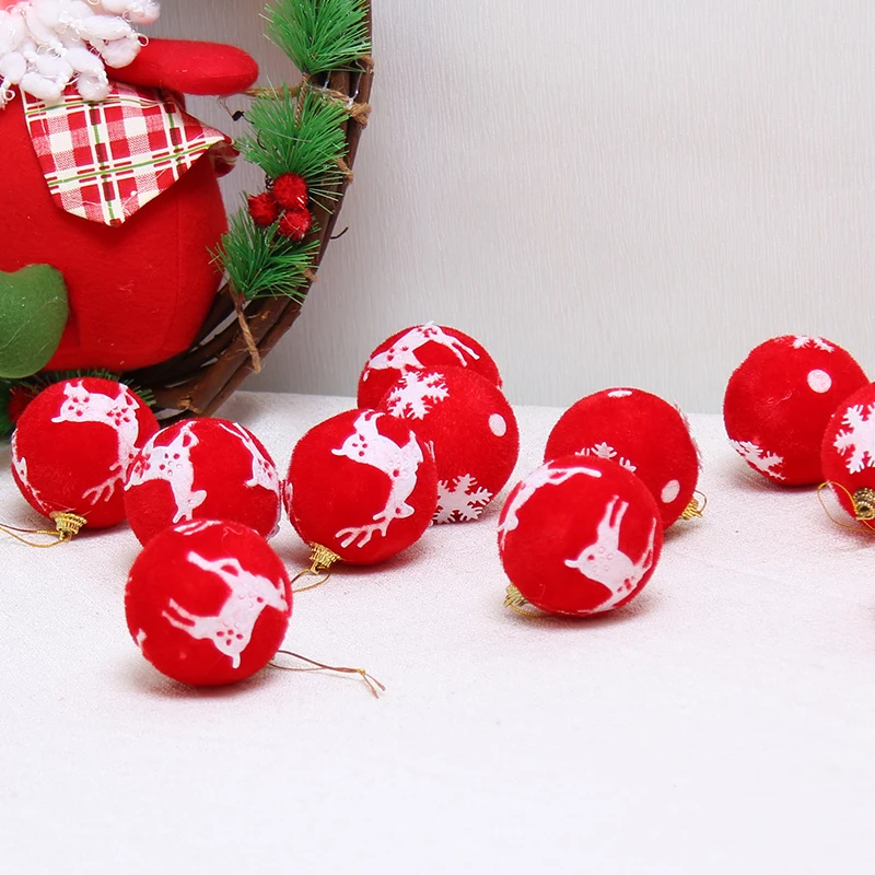 Рождественская елка украшения красный снежок фетровая ткань Рождественский шар