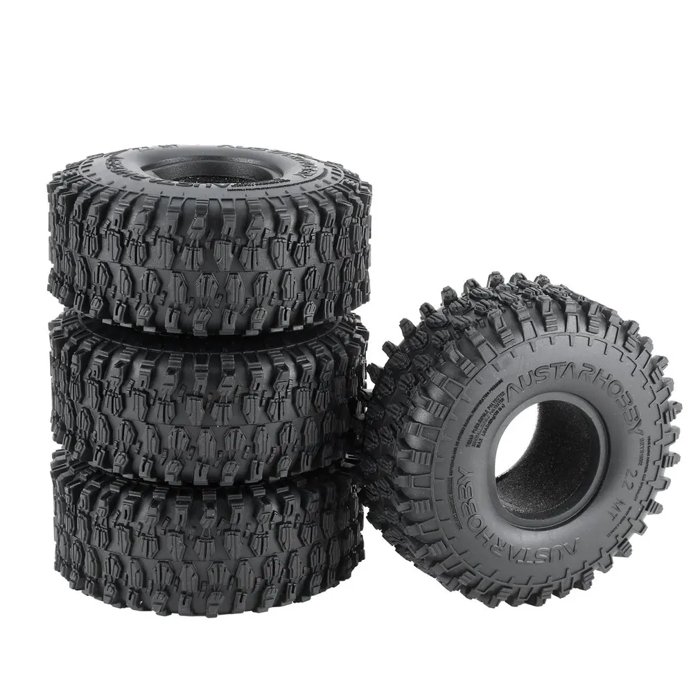 

4PCS 130x46MM 2.2 Rubber Terrain Tyre Wheel Tires for 1/10 RC Rock Crawler Axial SCX10 RR10 Wraith KM5