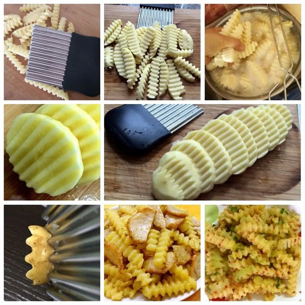 Нож для картофеля фри кухонный нож из нержавеющей стали чистки овощей