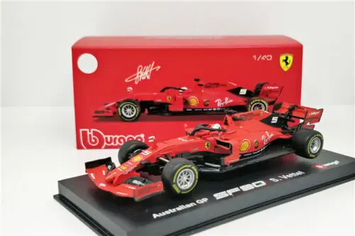 Гоночная модель BBurago 1:43 серия Ferrari F1 2019 SF90 #5 Sebastian Vettel #16 Charles Leclerc литье под