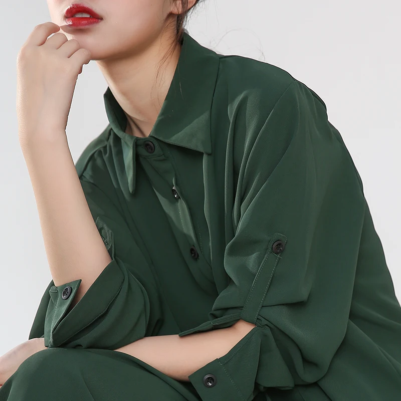 

[EAM] Wide Leg Pants Irregular Big Size Two Piece Suit New Lapel Long Sleeve Loose Fit Women Fashion Spring Autumn 2021 1Z60506