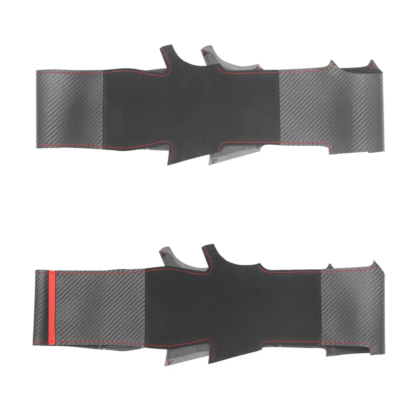 LQTENLEO Black Carbon Fiber Suede Comfortable Durable Hand Sewing Car Steering Wheel Cover for Hyundai Kona 2017 2018 2019 2020 |