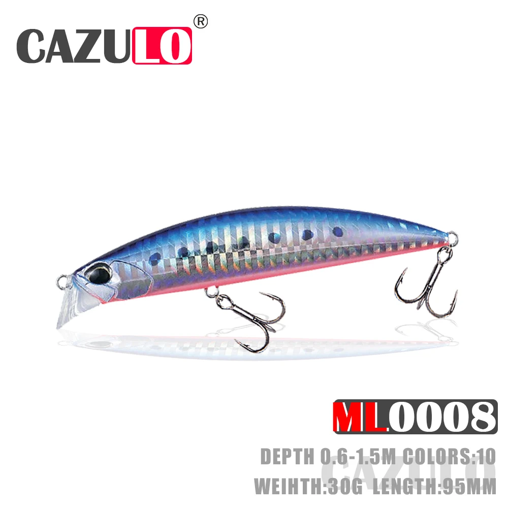 

Minnow Fishing Lures Accesorios Isca Artificial Weights 30g 95mm Depth 0.6-1.5m Bait Articulos Pesca For Pike Fish Tackle Leurre