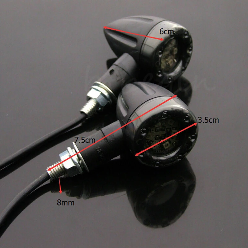 2 шт. DC 12V Универсальный мотоцикл велосипед мини светодиодный индикатор поворота