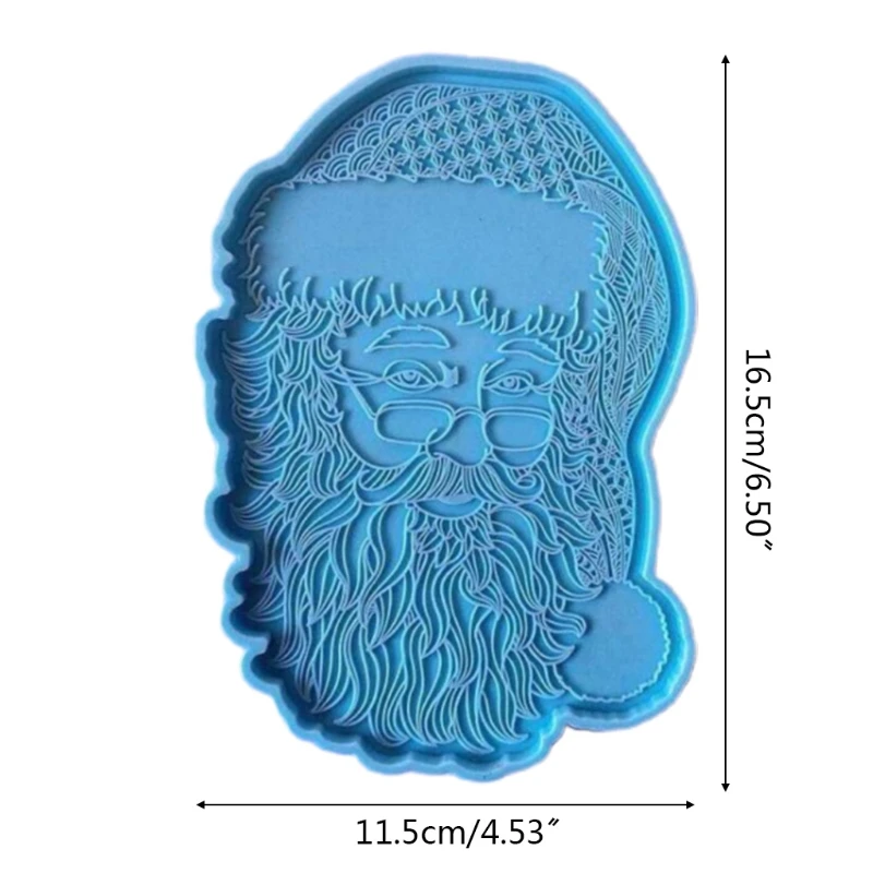 

Santa Claus Tray Epoxy Resin Mold Coaster Jewelry Storage Holder Silicone Mould DIY Crafts Serving Plate Home Decor Tool