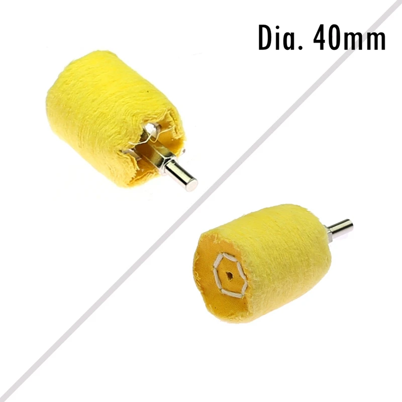 40mm yellow Cylinder 1 шт. сверло для полировки хлопка Полировка Швабра колесо для ювелирных изделий Дерево Стекло Металл мелкая зеркальная полировка - Цвет: 40mm yellow Cylinder
