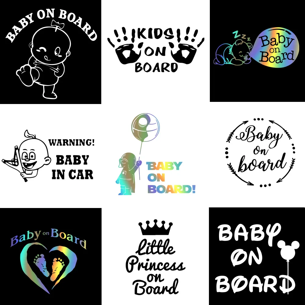 Стикеры для автомобиля забавные детские наклейки на зеркало заднего вида