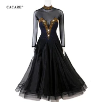 cacare sexy ballroom dance competition dresses tango waltz dress flamenco standard dance dresses d0725 big sheer hem