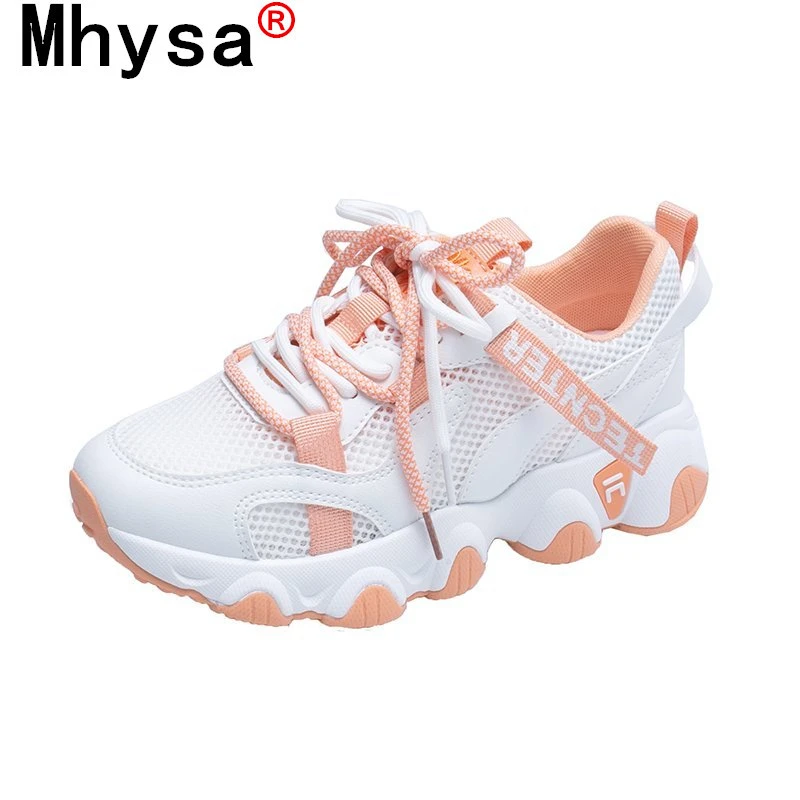 

2021 New Summer Women Breathable Mesh Shoes Vulcanized Shoes Fashion Chunky Sneakers Women Platform Sneakers Casual Shoes Women