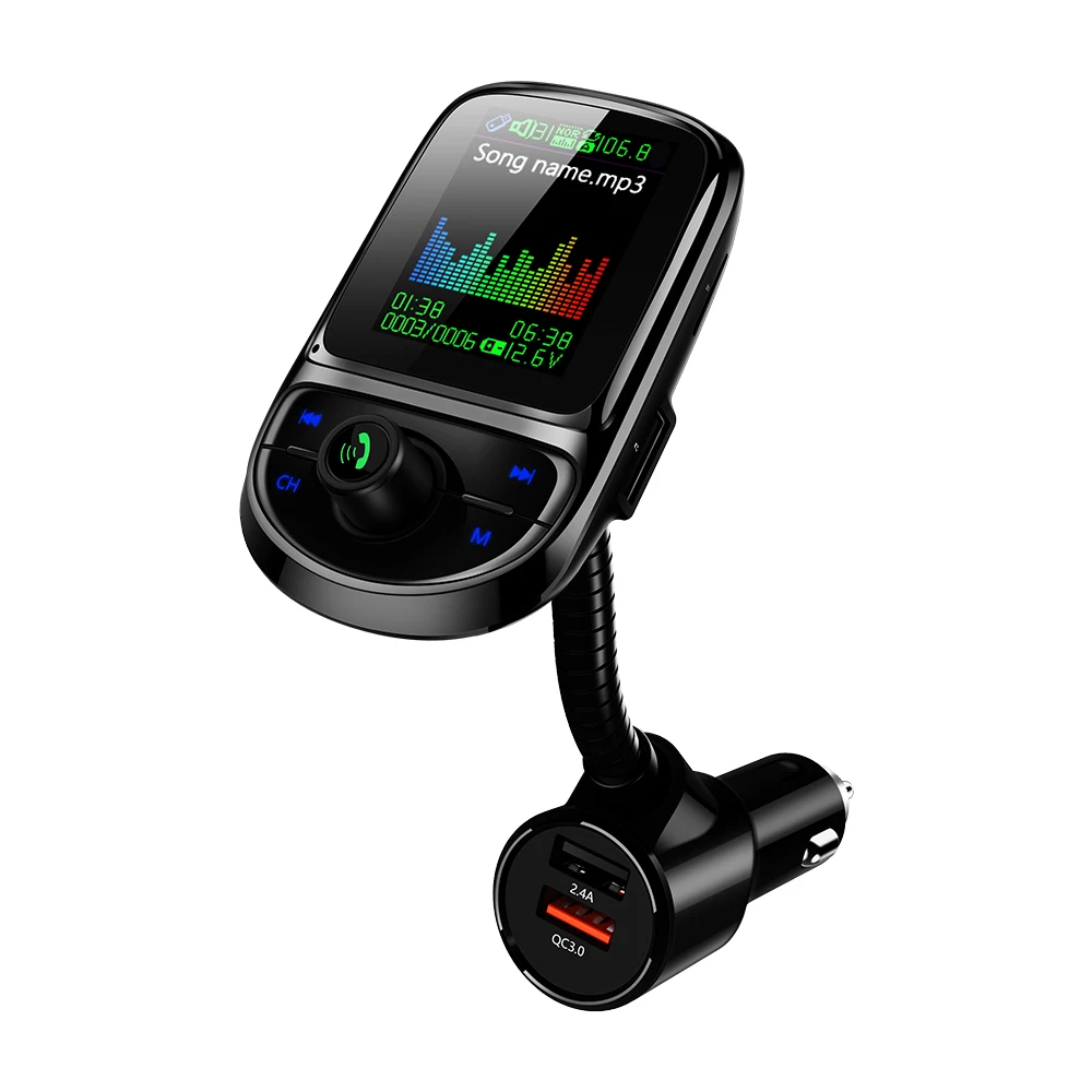 1 8 дюймов Автомобильный fm-передатчик BlueTooth универсальный MP3-плеер двойной зарядка