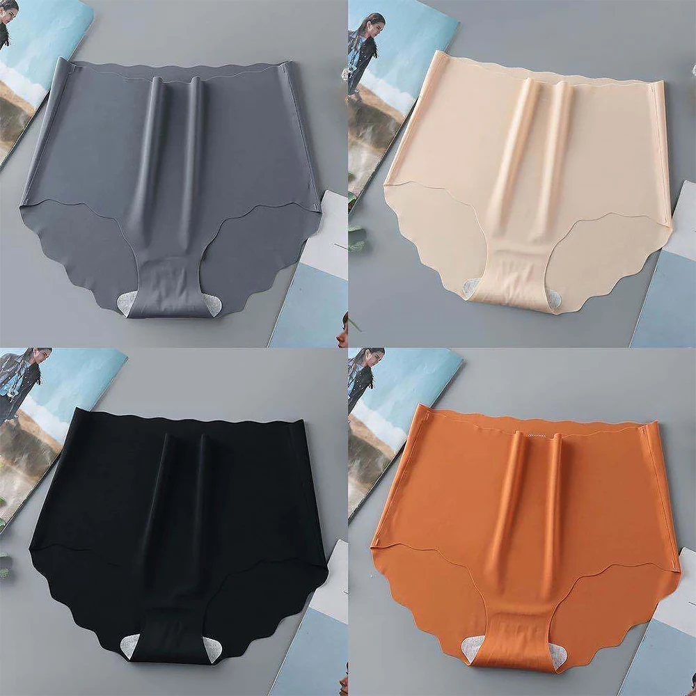 

High Waist Panties Women Underwear Seamless ice silk Women's close-fitting Female Underpants Breathable Seamless Briefs Knicker