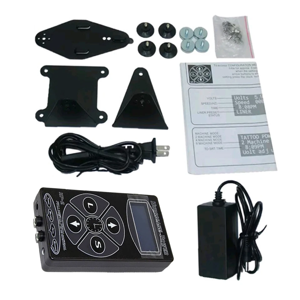 Блок питания HP 2 Hurricane для татуировок профессиональный черный источник с двойным