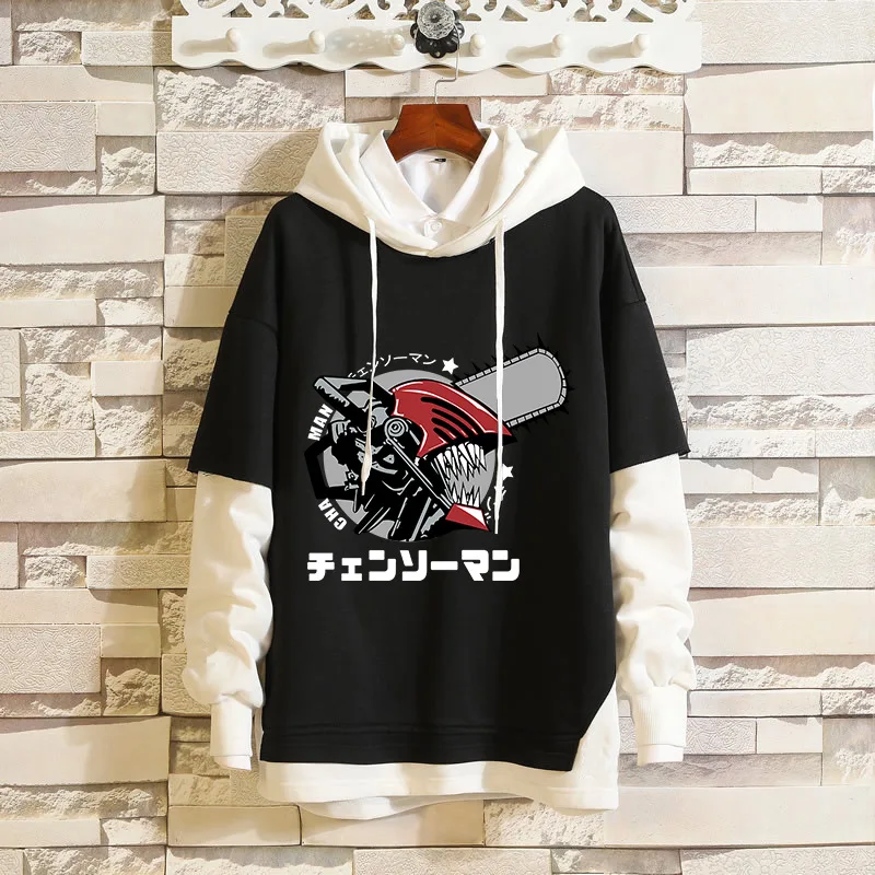 

2022 Japan Anime Chainsaw Man Hoodie Chainsaw Man Manga Graphic printing Cartoon Sweatshirt Pochita Makima Tops Anime Clothes