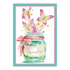 Красивая бабочка вышивка крестиком вышивка полный комплект непечатный холст 11CT 14CT Рукоделие Ремесла настенные картины