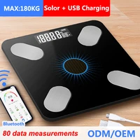 bluetooth scales floor scientific body fat scale light energy usb charging smart electronic led digital weight bathroom balance