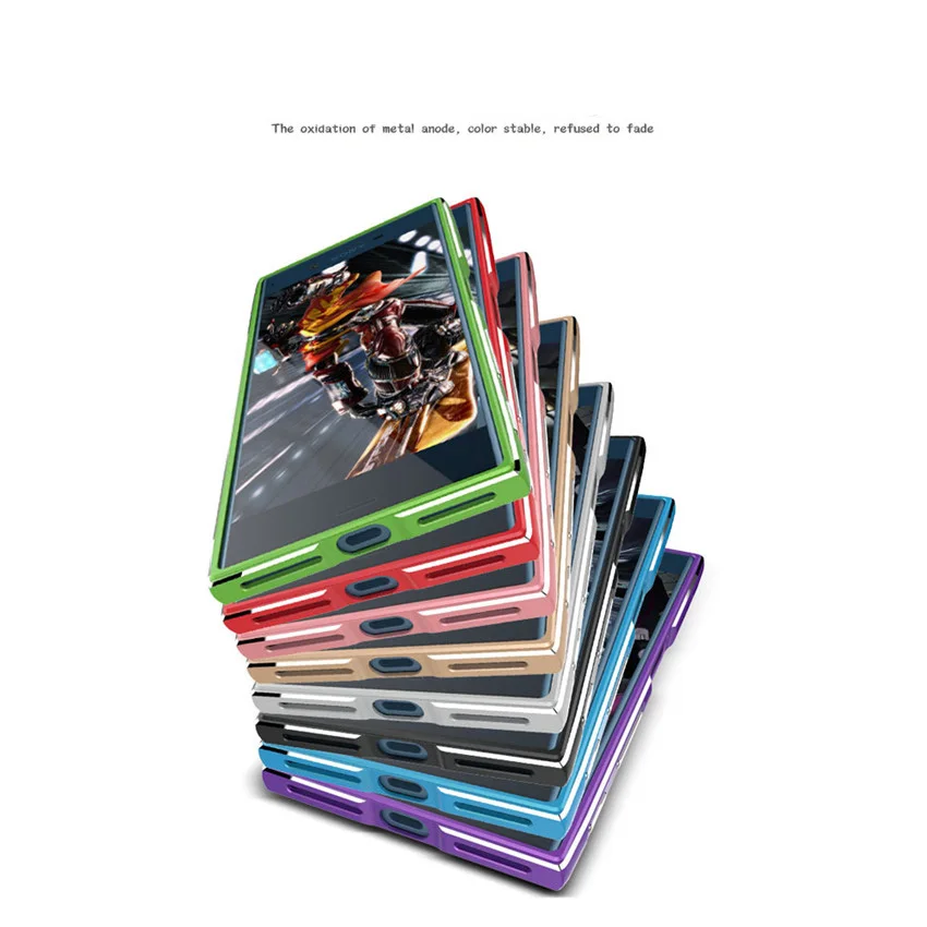 

For Sony Xperia XZ1 Case Metal Frame Double Color Aluminum Bumper Protect Cover for Sony XZ1 Case