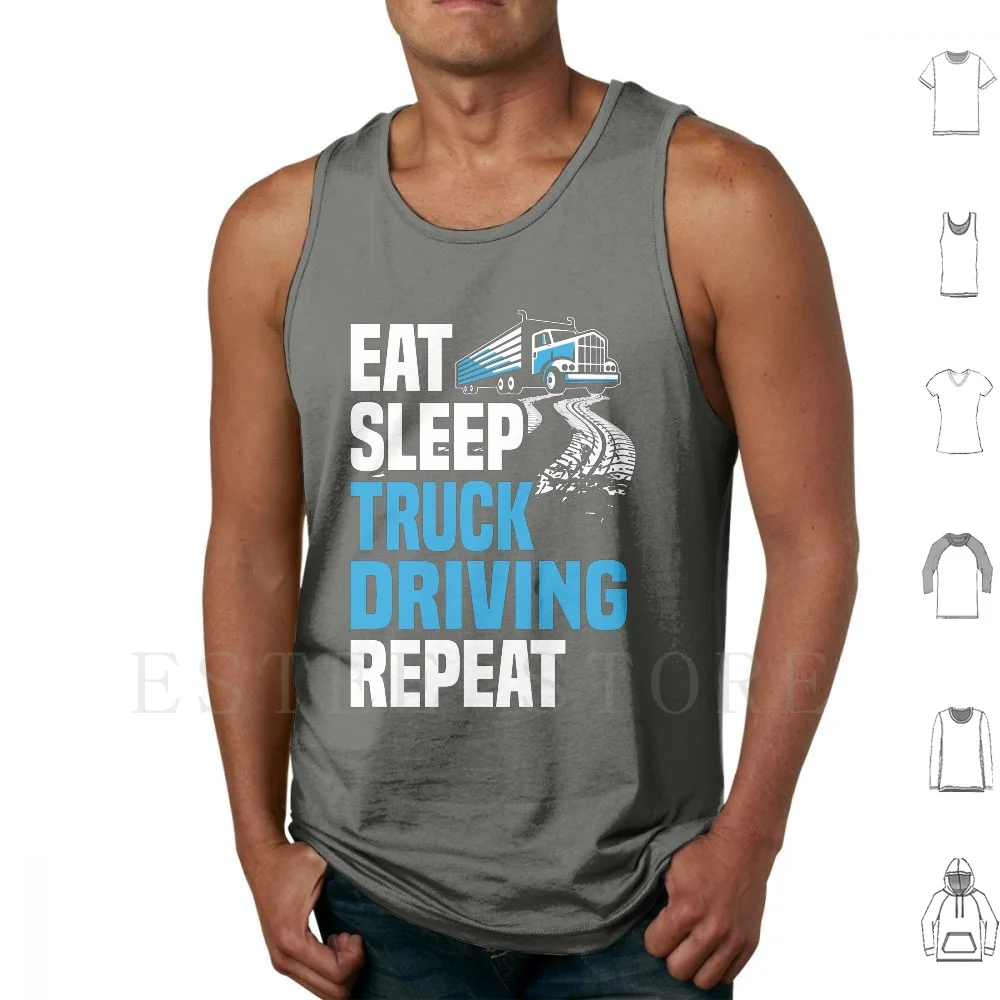 

Eat Sleep Truck Driving T-Shirt-Cool Funny Image Graphic Image Joke Pun Memes Retro Truck Driver Humor Quote Sayings Shirt