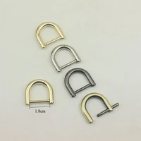 5pcs 18mm metal o d ring screws buckle handbag connection round dee rings bag hardware clasp hook accessories