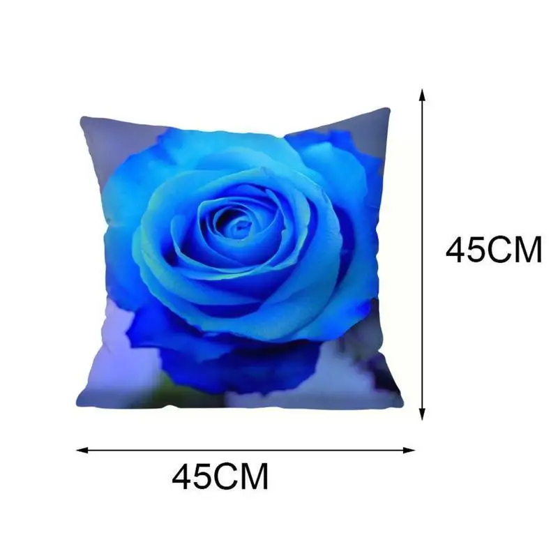 

Bright Red Flowers Home Fashion Super Soft Short Plush Cushion Decorative Modern 45cm Home Home Fashion Pillowcases Car Sim D1K7