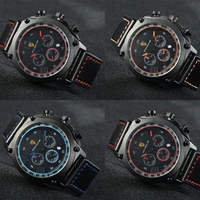 wholesale luxury wateproof quartz watches sports casual leather band watch mens super car fans wristwatch gifts