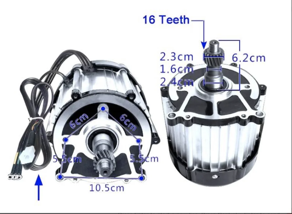 

1800W 60V 3200RPM brushless motor and Yuyang King 72V 80A Controller YKZ7280JA with bluetooth