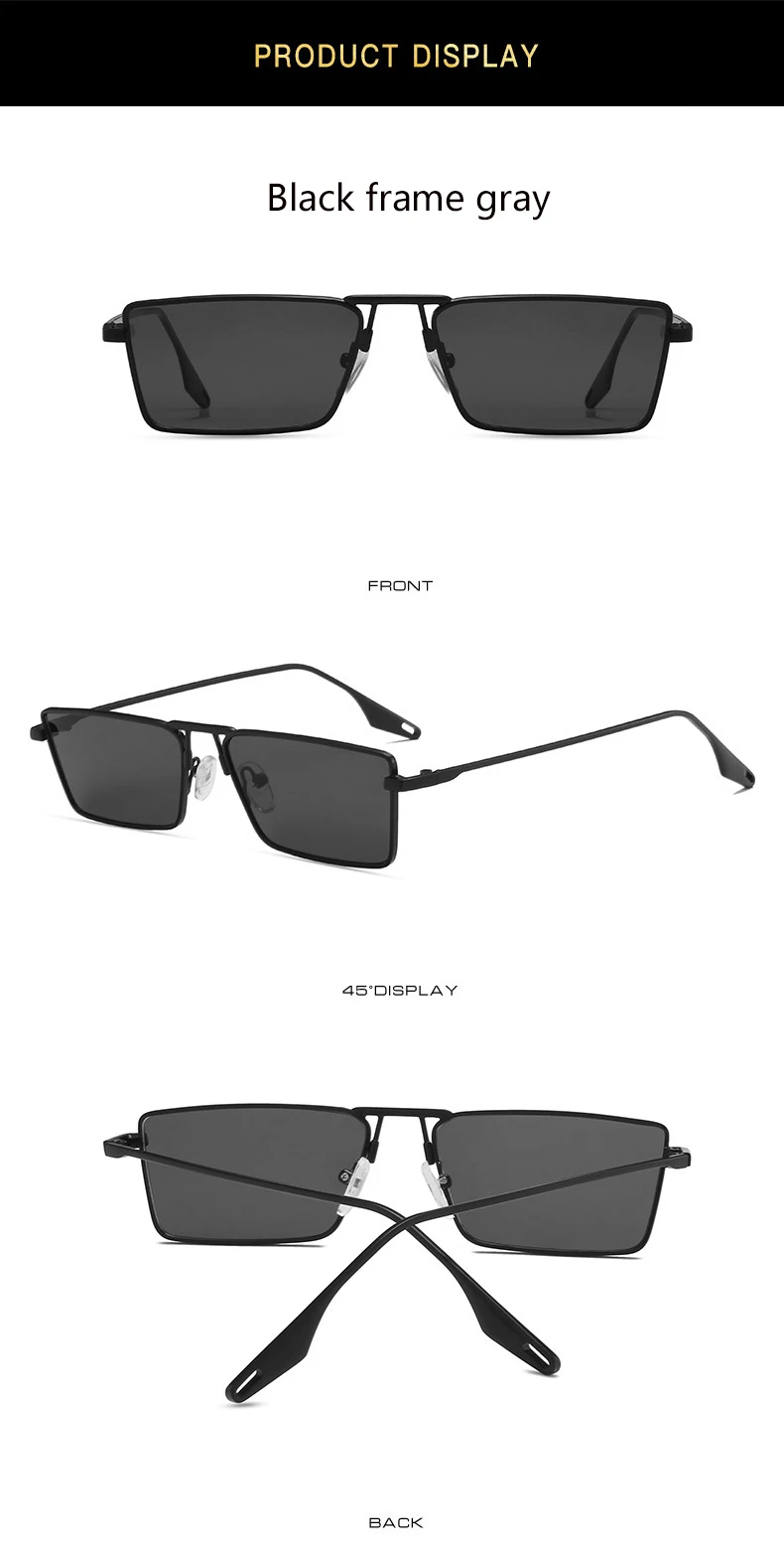Sunglasses 2022 Fashion Small Box Metal Frame Rectangle Glasses The New Vintage Men and Women Luxury Designer Driving Eyeglasses round sunglasses