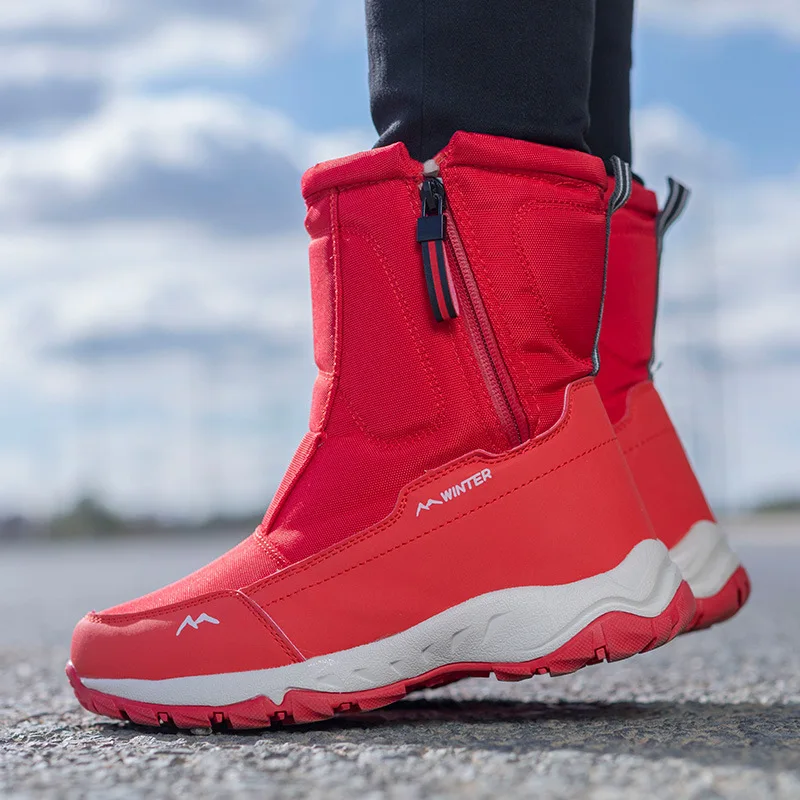 

Women boots 2022 winter shoes warm plush women snow boots waterproof non-slip winter boots women zip windproof boots size 36-41