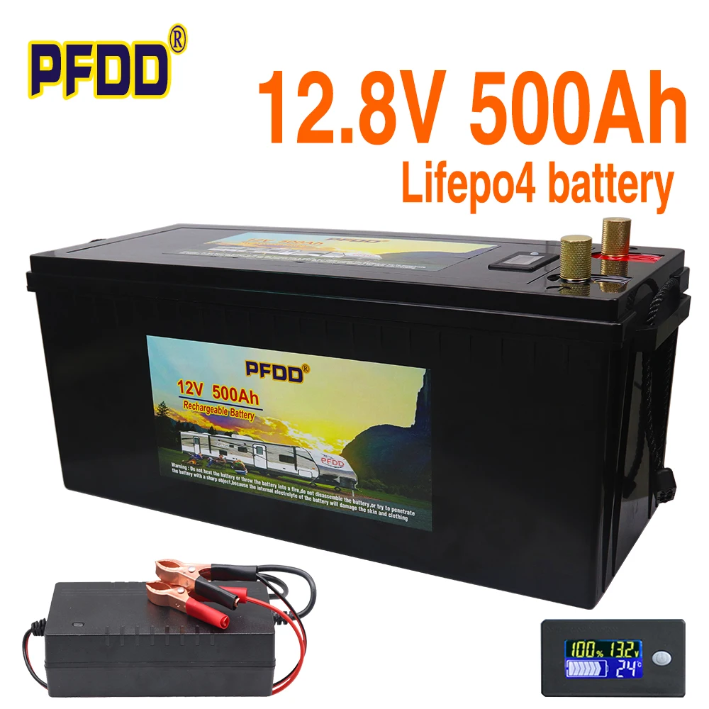 Литий-железо-фосфатный аккумулятор 12 В LiFePO4 с BMS 500Ah для тележки гольфа EV RV