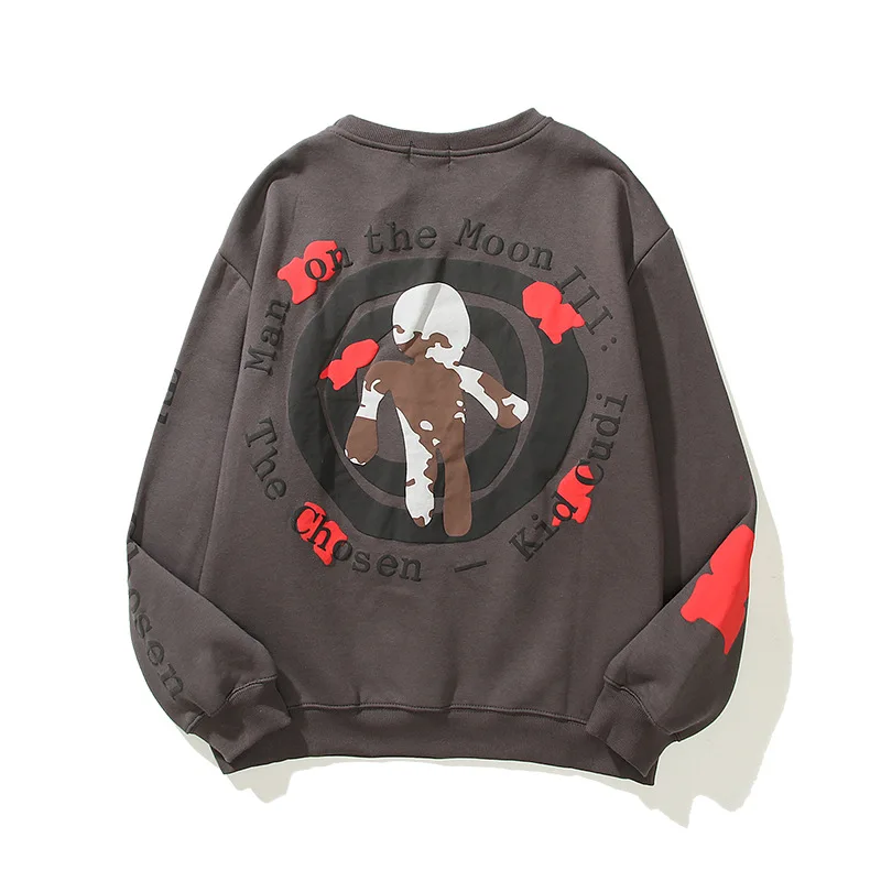 

Kanye West New Hip Hop Hoodie Men High Street Foam Letter Print Crewneck Sweatshirts Mens Stranger Things Couple Hoody