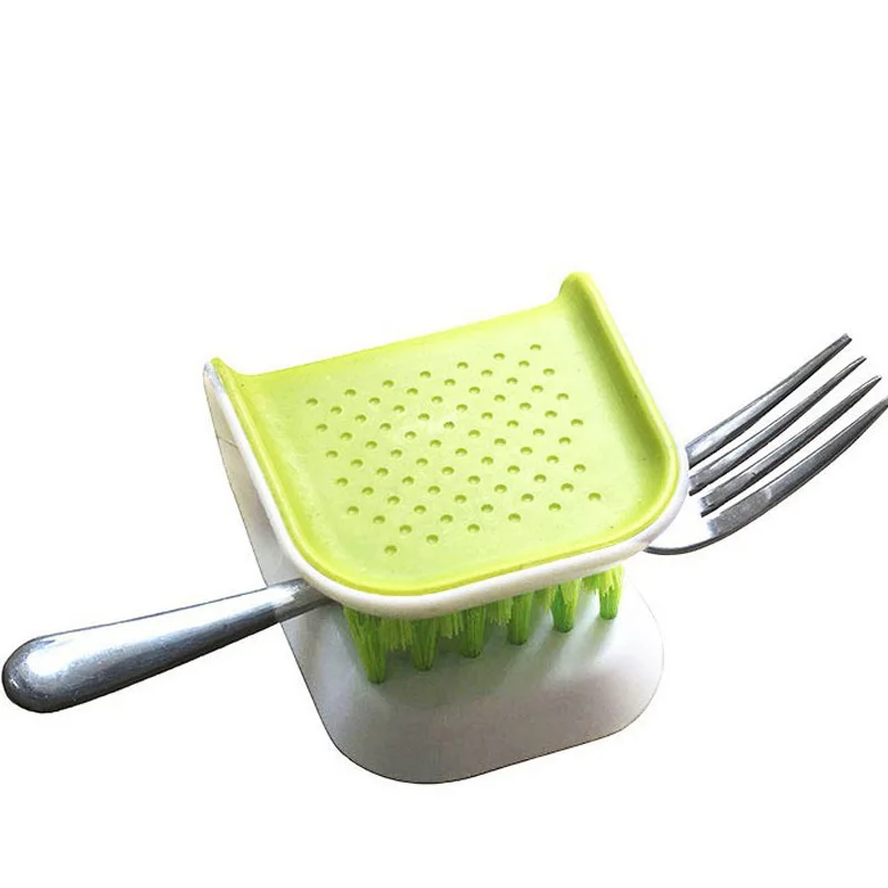 

New Creative Knife and Fork Cutlery Pan Dish Bowl Brush With Detergent Tank Kitchen Clean Tools Washing brush