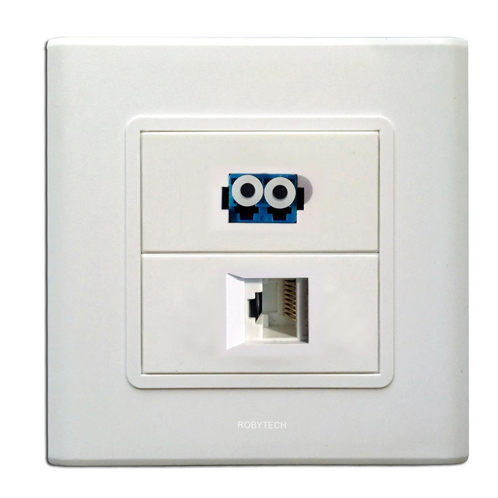 Разъемы: LC + RJ45 волоконно оптическая информация о Ethernet настенная панель крышка