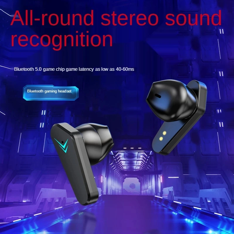 

TWS 5.1 Wireless Bluetooth Gaming Headset, Dual-Ear Low Latency Headset Dedicated For Mobile Games And Long Standby Battery Life