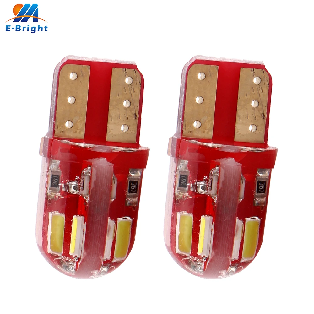 4 шт. DC12V W5W 194 T10 Canbus 4014 8 SMD кремнезема без ошибки лампы светодиодный индикатор