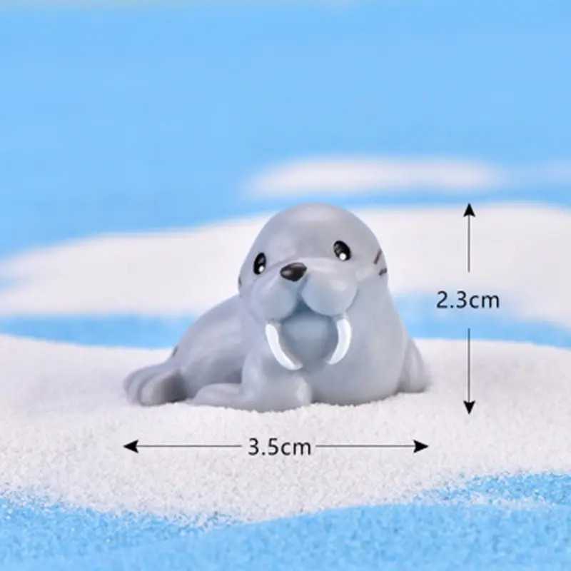 

Cute Sea lion Beige Ornaments Animal Resin Home Decoration Supplies Children Gifts Small Micro Figurine Crafts Miniature Toy