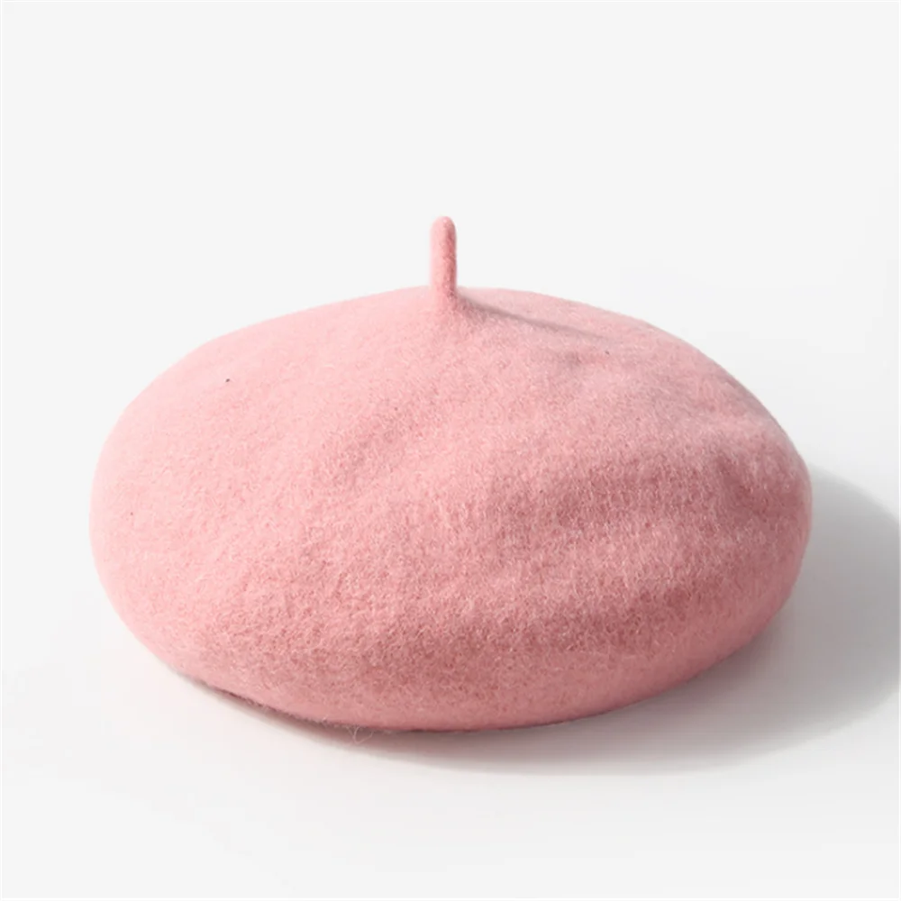 Весенне-осенне-зимние детские шапки-береты имитация шерсти теплый Берет шапочка