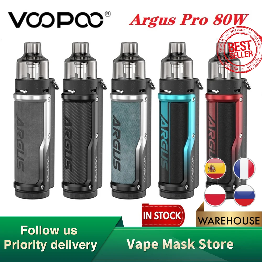 Оригинальный VOOPOO Argus Pro 80 Вт Pod Mod Kit электронная сигарета 3000 мАч Батарея PnP Танк VM6 VM1