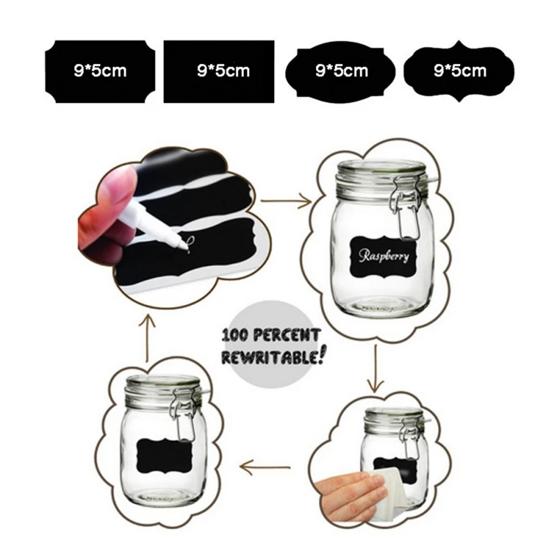 Водонепроницаемая доска кухонные наклейки с этикетками для специй оптовая