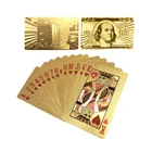 Золотые игральные карты, пластиковые карты для покера, фольгированные карты, волшебные карты, водонепроницаемая карта, Подарочная коллекция, настольная игра для азартных игр