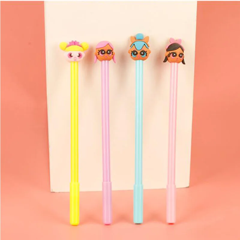 

36 pcs/lot Kawaii Girl Gel Pen Cute 0.5 mm black Ink Signature Pens Promotional Gift Stationery Office School Supplies