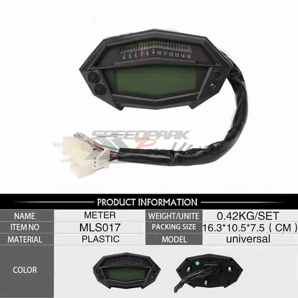 Бесплатная доставка Универсальный Тахометр для мотоцикла счетчик часов