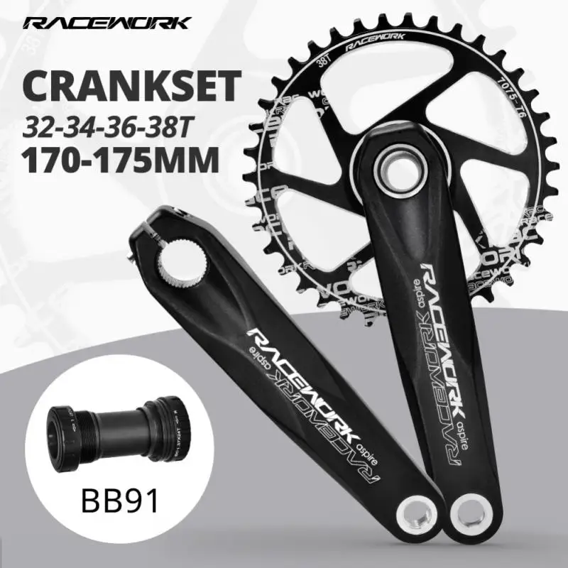 

104BCD Bicycle Crankset Deckas Discs Chainring With Bottom Bracket 170mm 175mm 32T 36T 34T 38T For MTB Mountain Bike Bicycle