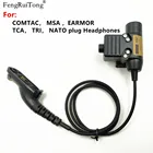 Тактическая U94 PTT для COMTAC MSA EARMOR TCA TRI NATO plug гарнитура для Motorola APX6000 XPR6300 DP4800 MTP6550 P8200 P8268 радио