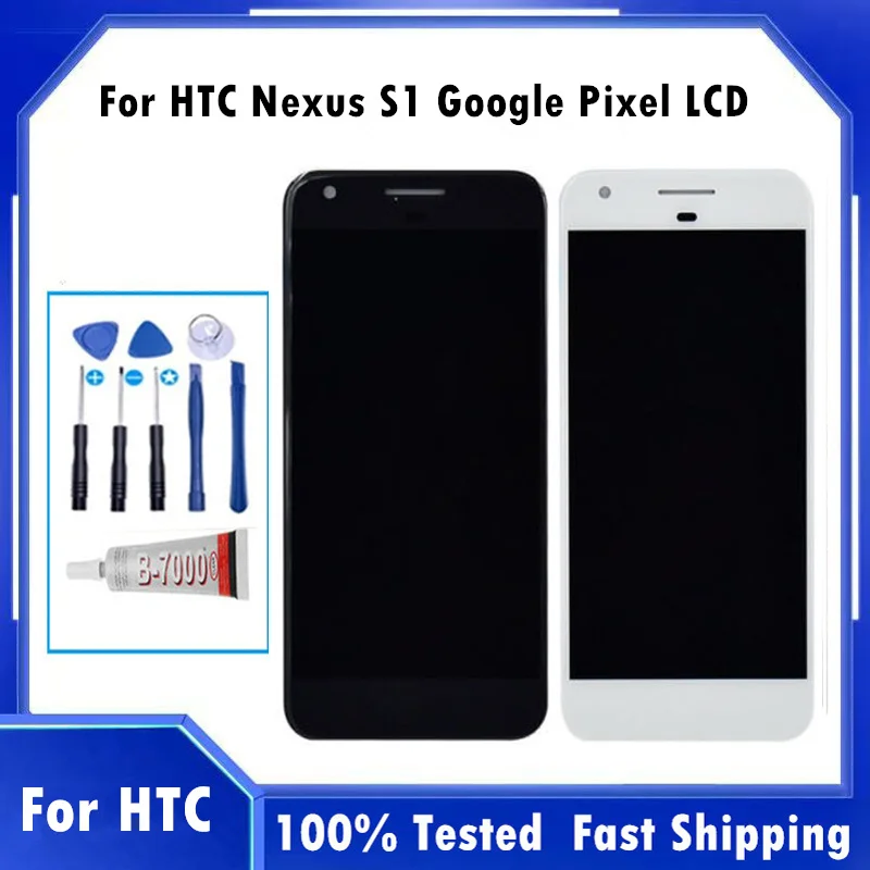 5 &quotНовый ЖК-дисплей для HTC Nexus S1 Google Pixel с сенсорным экраном полный дигитайзер