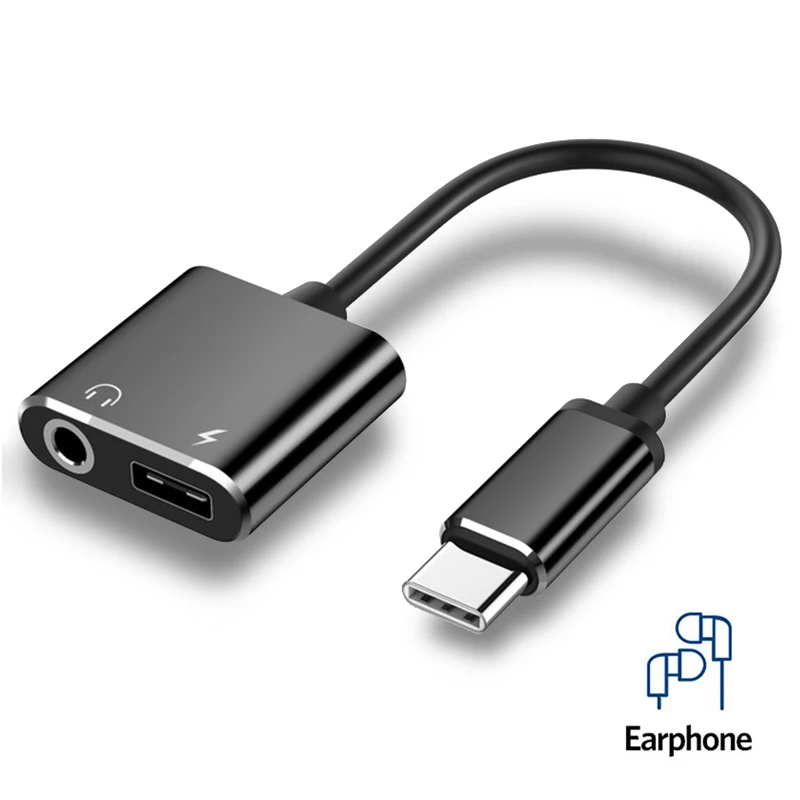 Адаптер для наушников с USB Type C на 3 5 мм Huawei Mate 10 P20 Aux аудиокабель зарядное