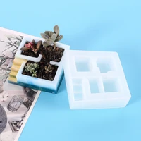 diy succulent flower plant pot epoxy resin mold concrete cement clay silicone mould handmade crafts candle soap casting tools