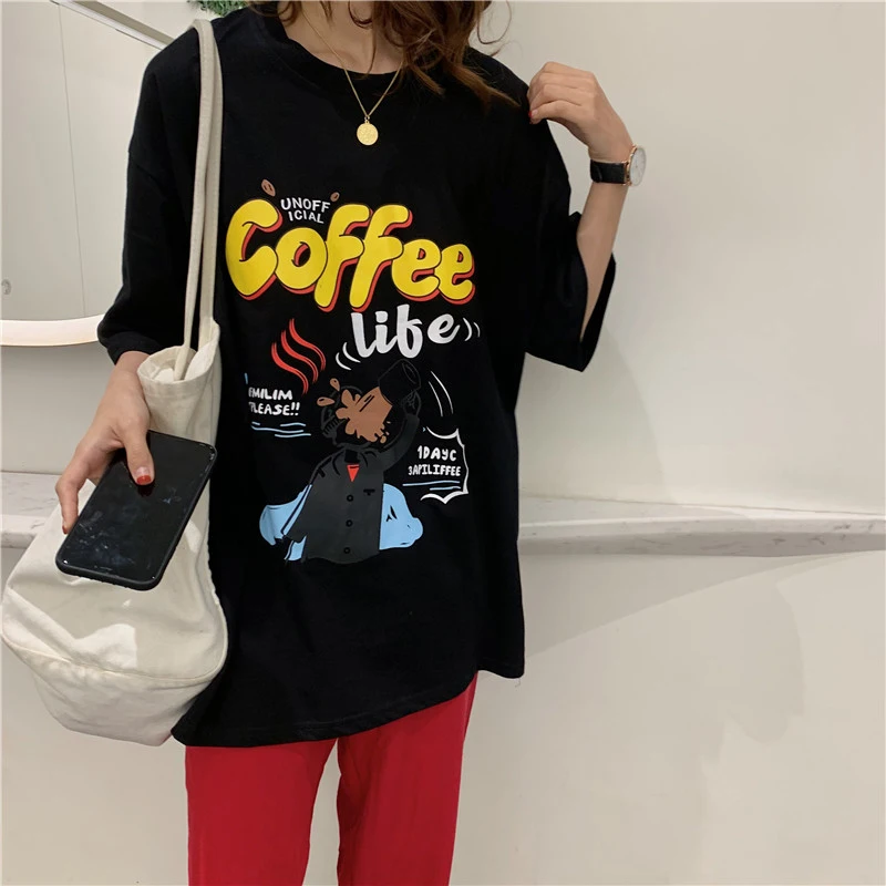 Женская хлопковая футболка с коротким рукавом круглым вырезом и