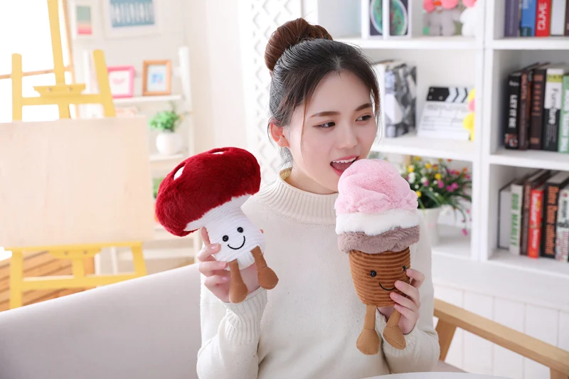 20-40 см милые авокадо гриб мороженое плюшевые игрушки Kawaii мультфильм фрукты овощи мягкие удобные Куклы Игрушки для девочек мальчиков