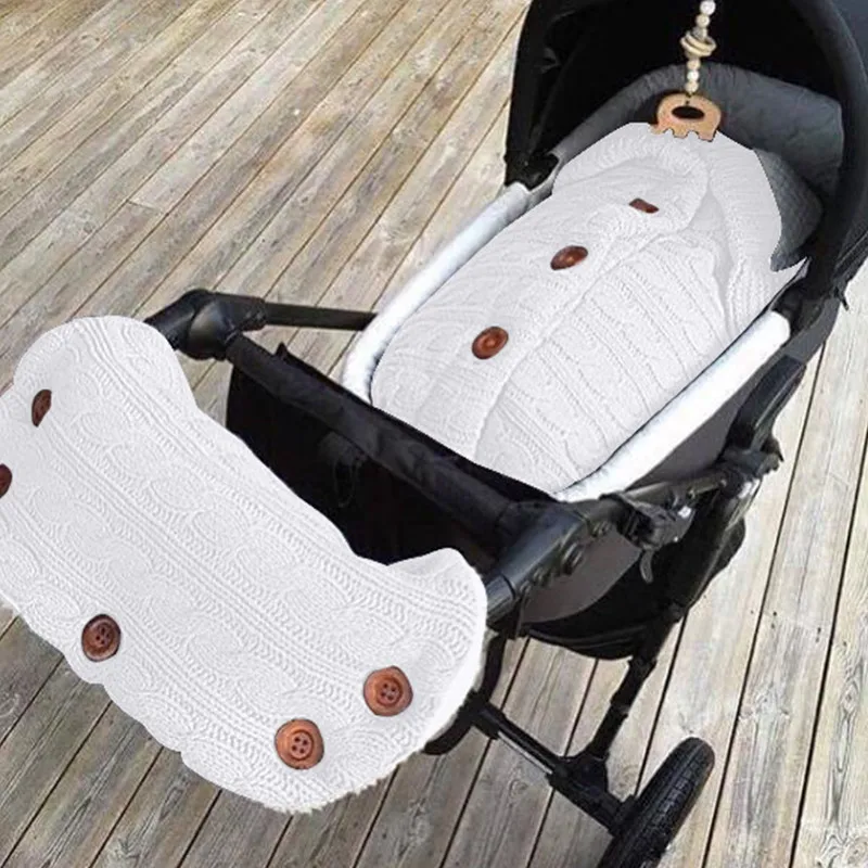 Спальные мешки для новорожденных с перчатками 2 шт. вязаные детские зимние теплые