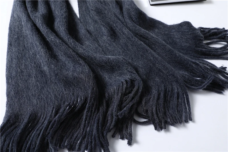 Winter Scarf for Women Fashion Solid Cashmere Scarves Neck Warm Soft Long Size knitted Men's Scarfs Female Foulard Shawls