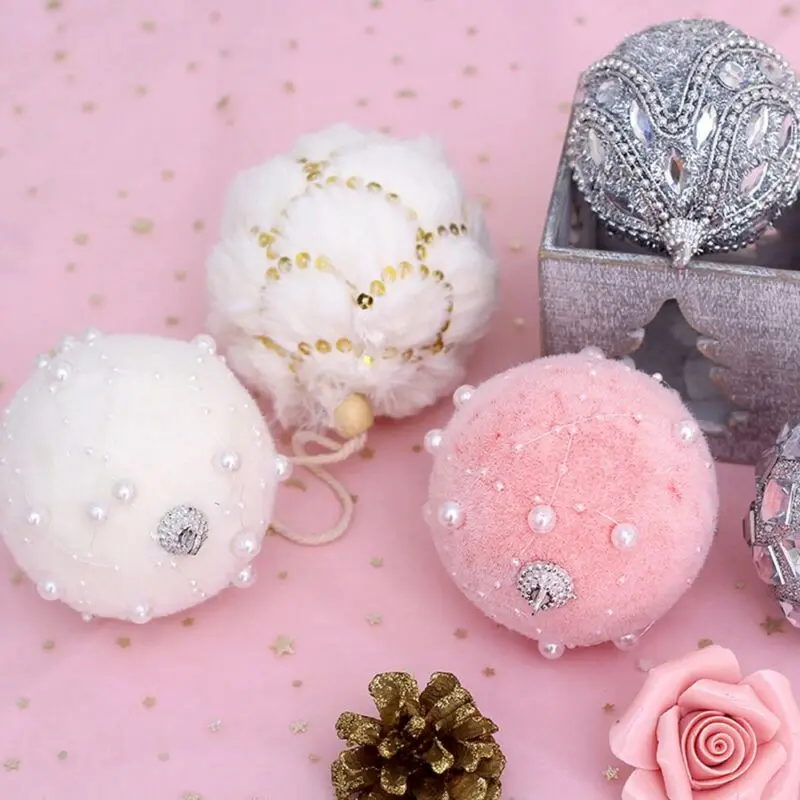 2020 1 шт. Рождественский плюшевый Шар из пенопласта с жемчугом украшение для
